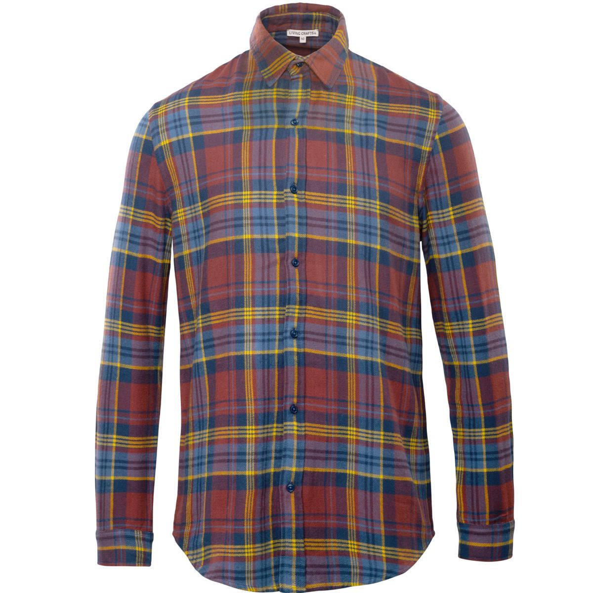 Herren Langarm Flanellhemd