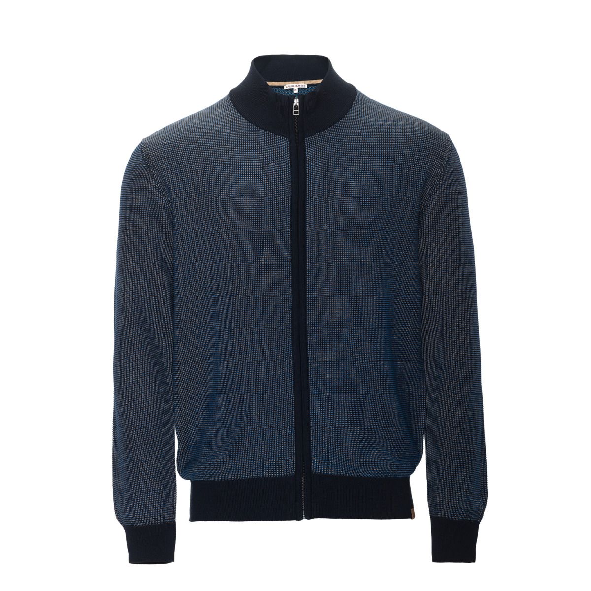 Strukturierte Strickjacke mit Reißverschluss