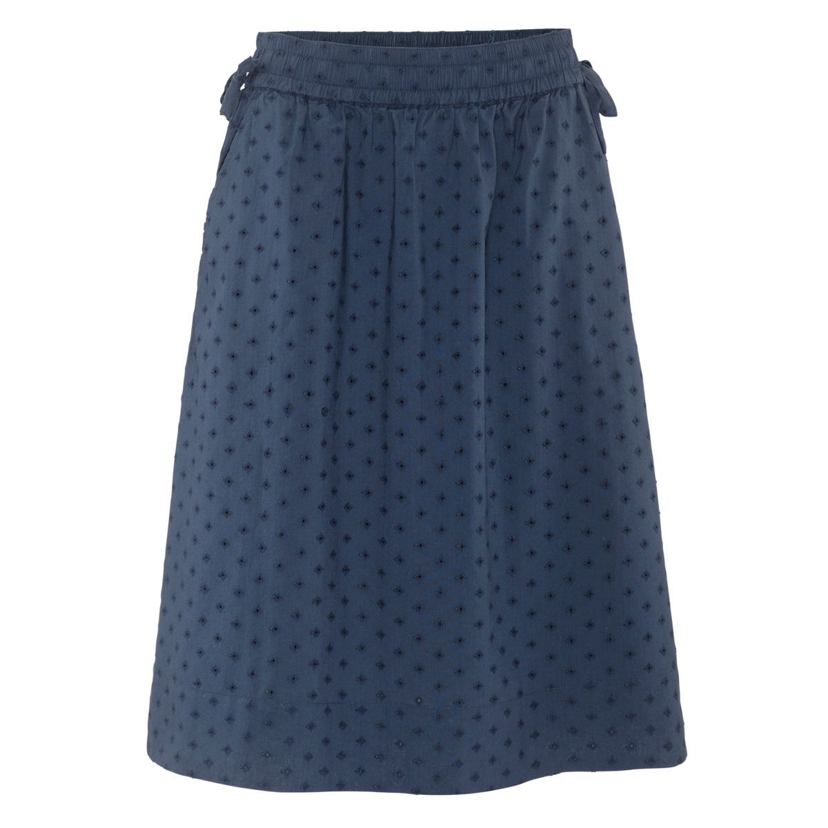 A-Linien-Rock aus bestickter Baumwolle