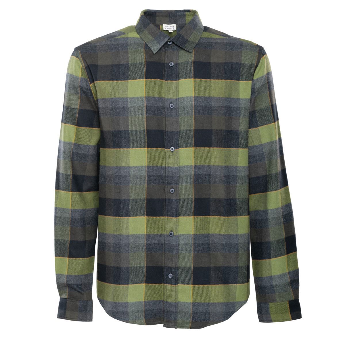 Klassisches Flanellhemd mit Karomuster Grün