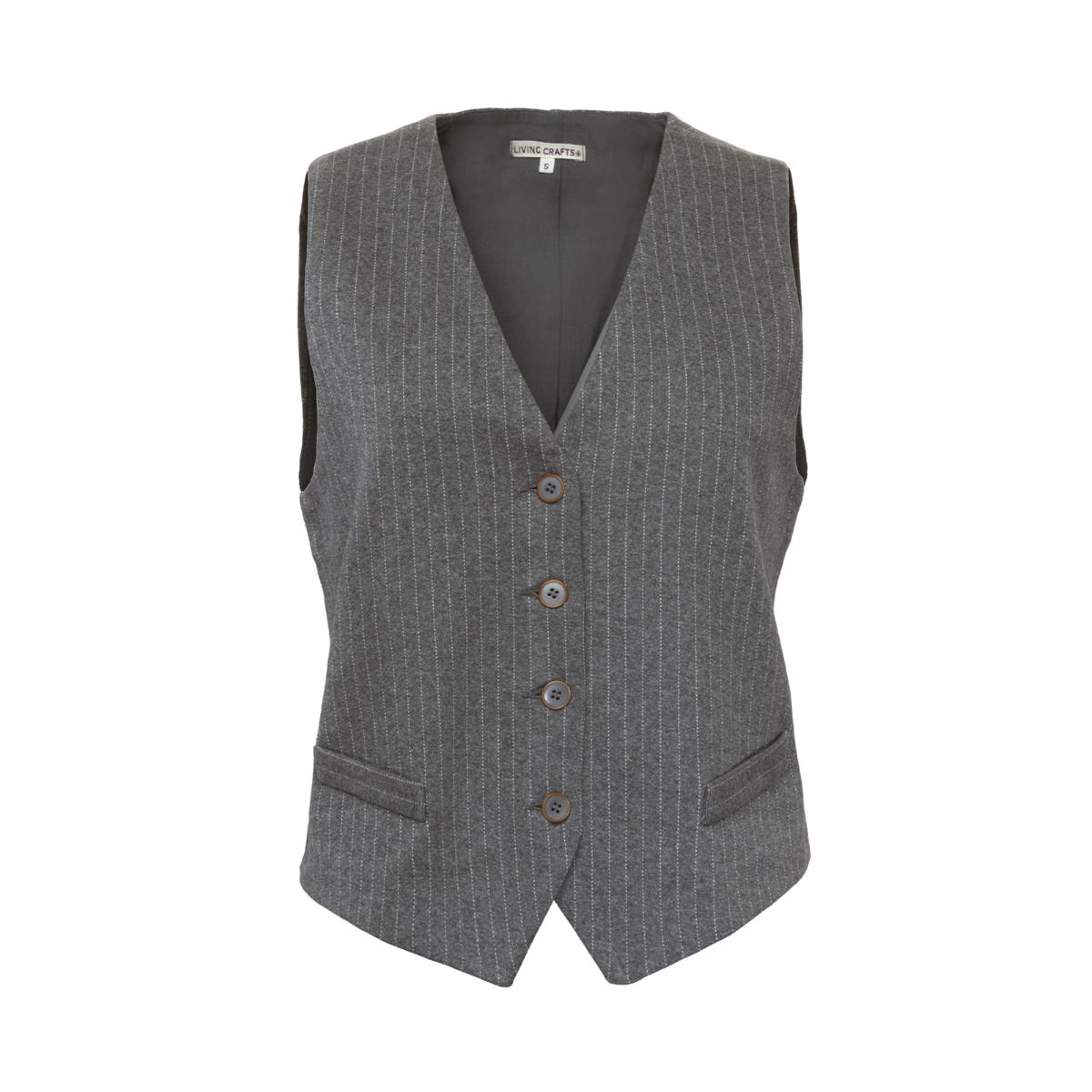 Klassische Nadelstreifen Bio Baumwollweste