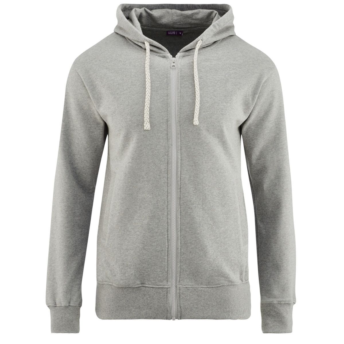 Bequeme Kapuzenjacke mit Reißverschluss aus Bio-Baumwolle