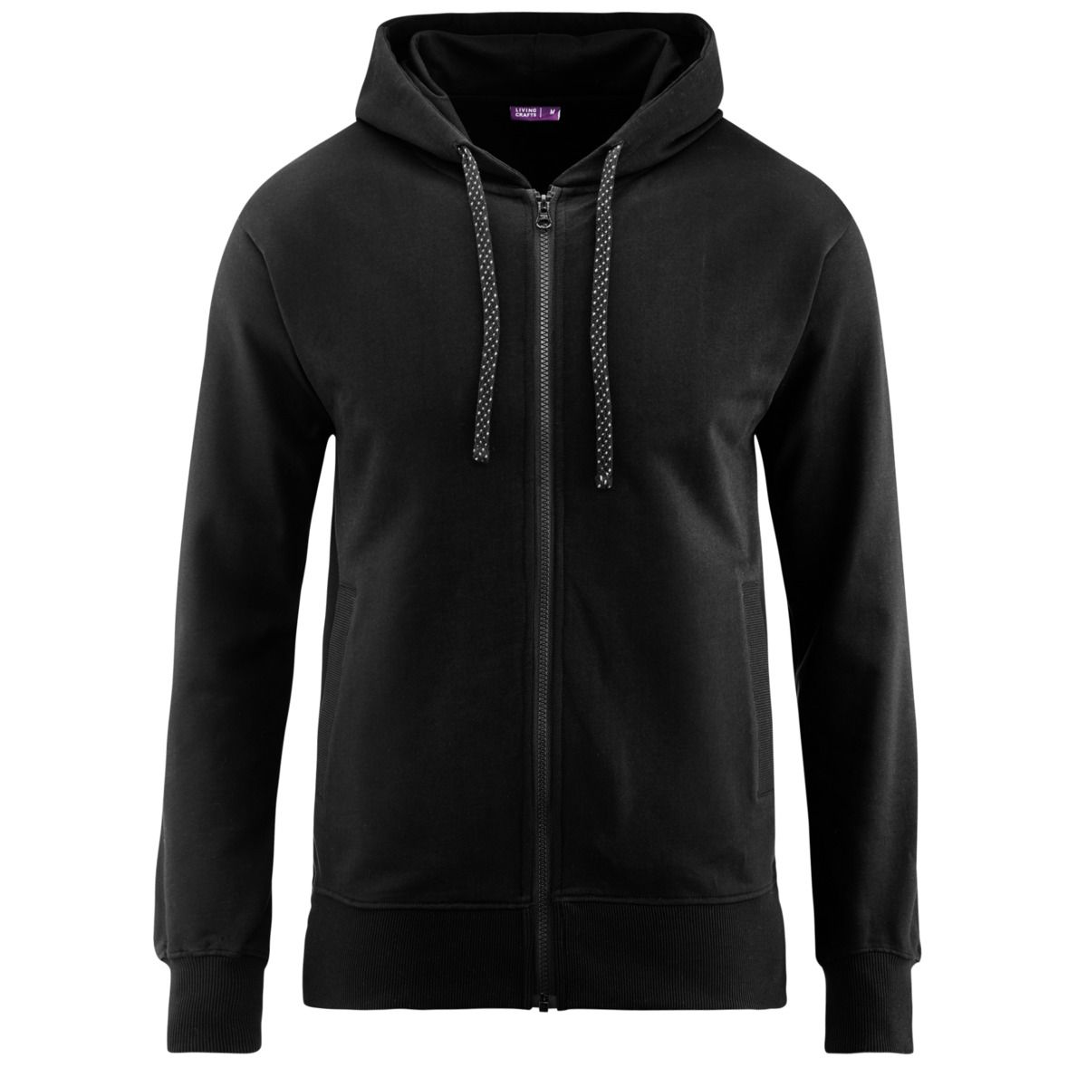 Bio-Baumwoll-Kapuzenjacke mit Reißverschluss