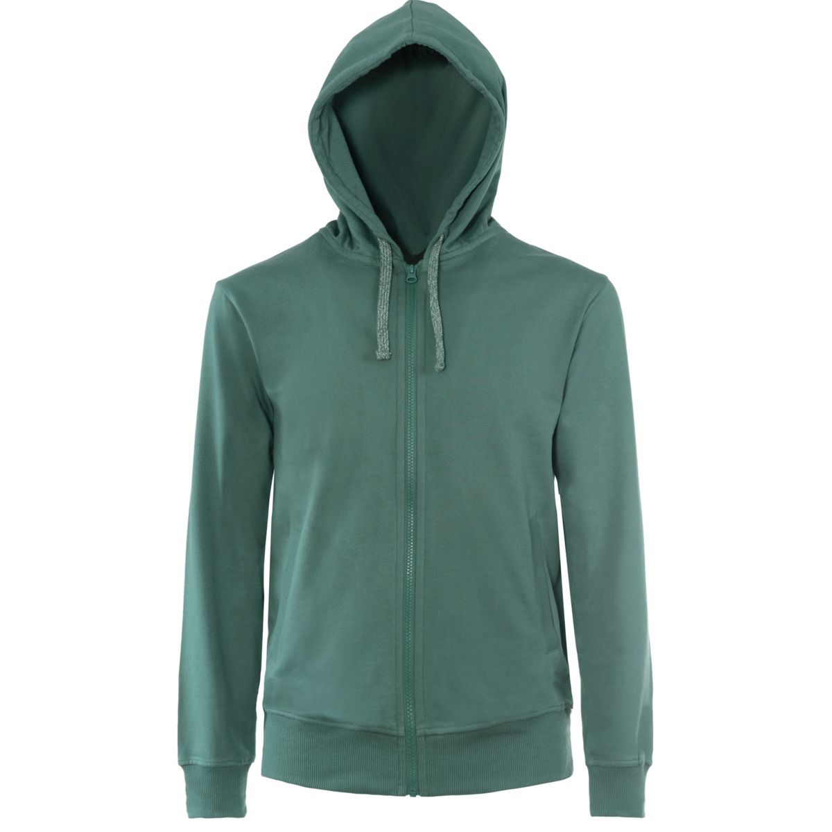 Bio-Baumwoll-Kapuzenjacke mit Reißverschluss