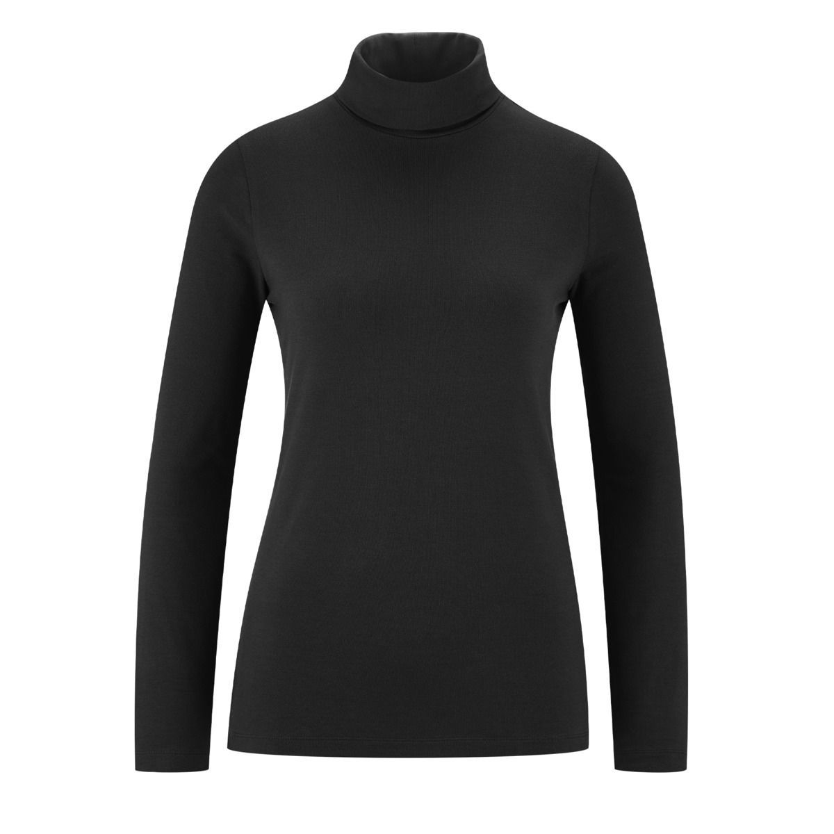 Figurbetontes Langarm-Rollkragenshirt