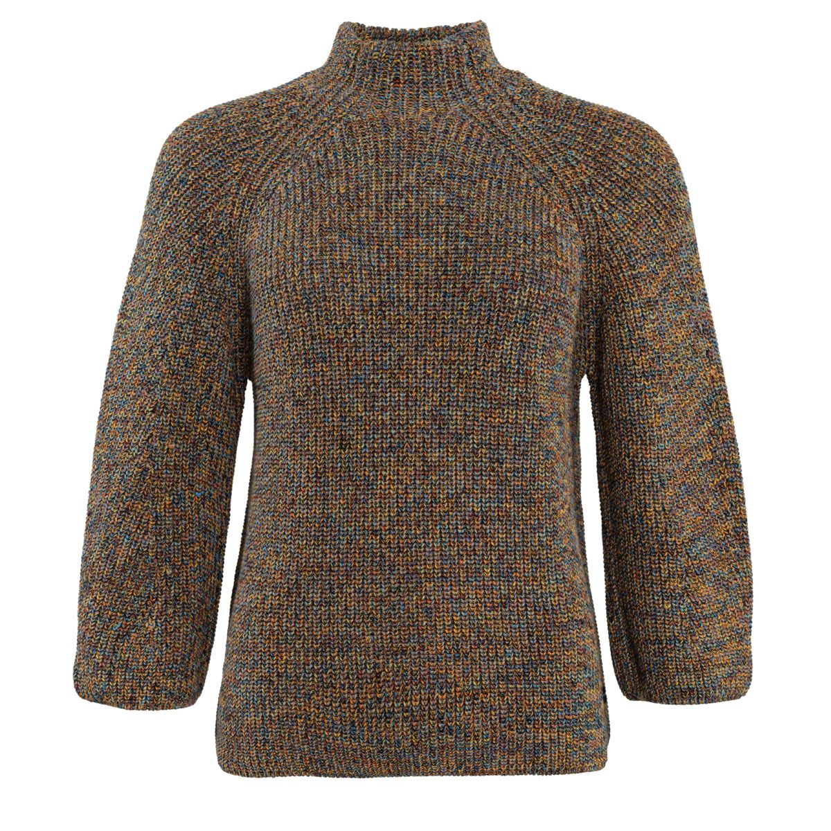 Locker geschnittener V-Ausschnitt Baumwollpullover