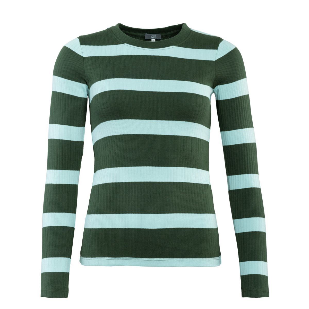 Gestreiftes Langarm Bio-Baumwollshirt