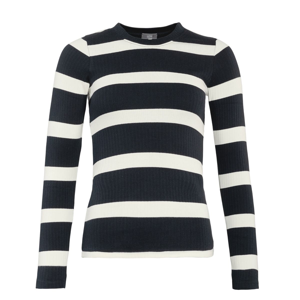 Gestreiftes Langarm Baumwoll-Top