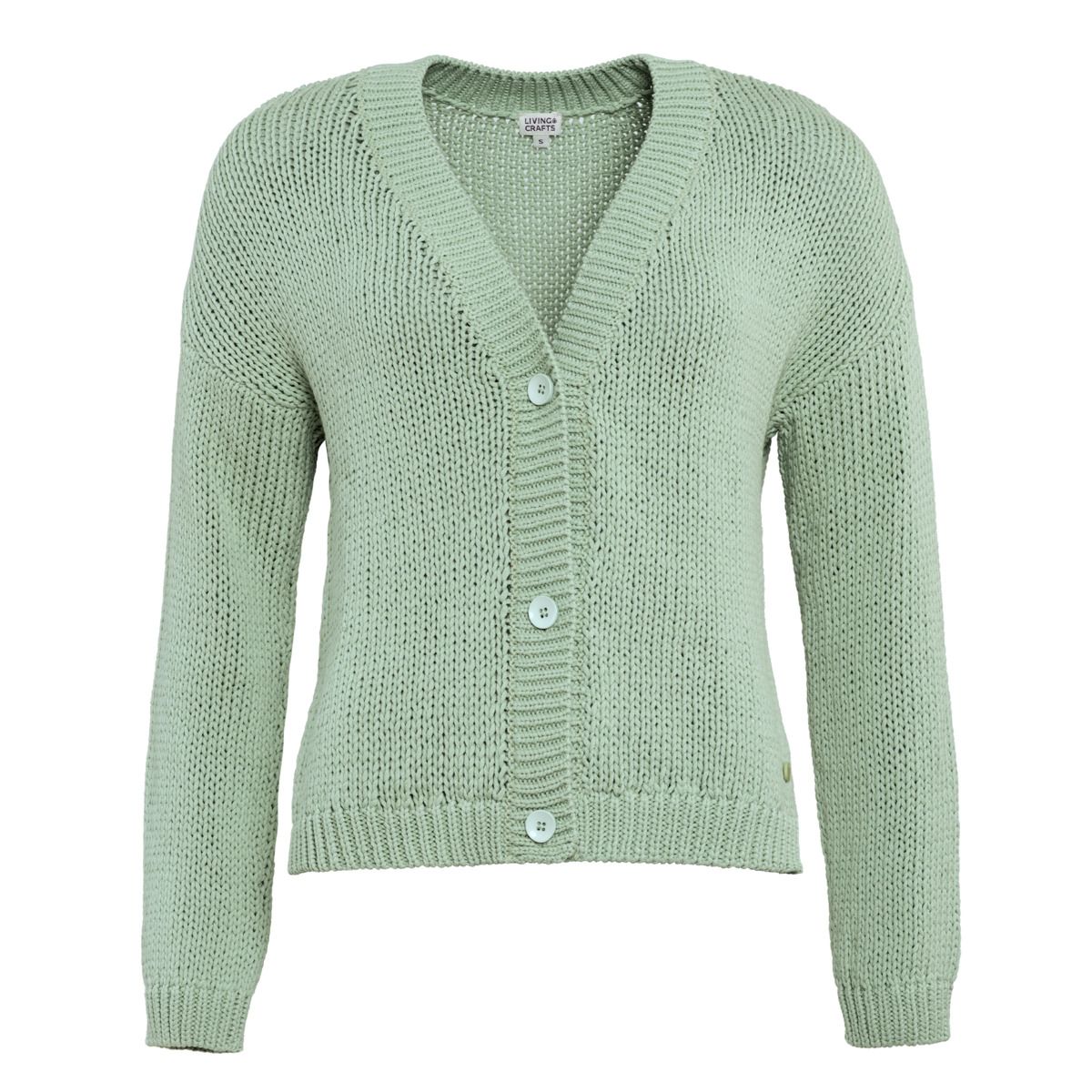 Kurze Strickjacke aus Bio-Baumwolle