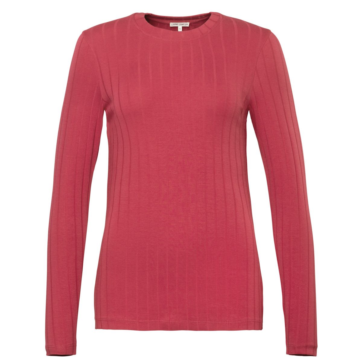 Schmales Langarmshirt mit breiter Rippenstruktur