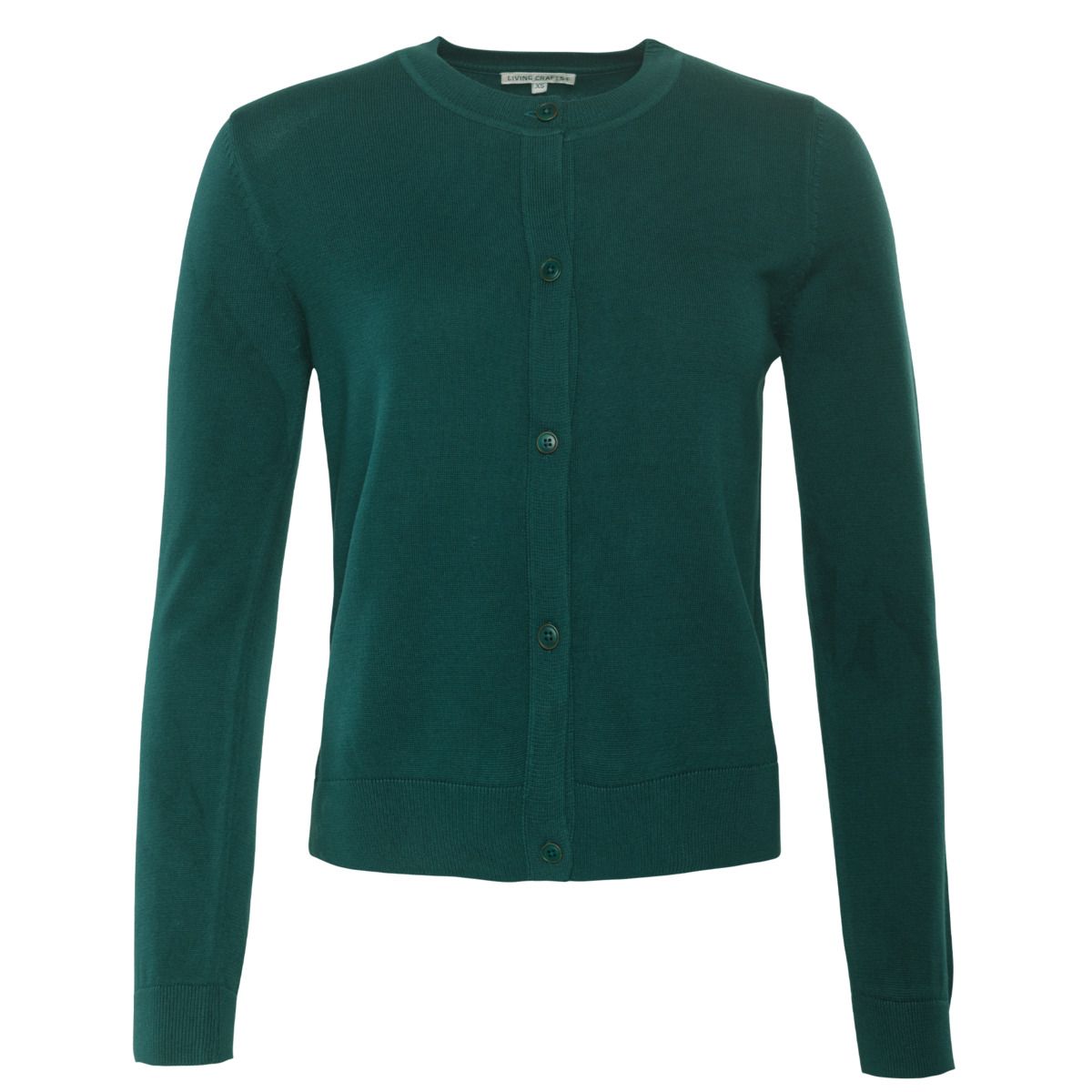 Feinstrick-Cardigan mit Rundhals