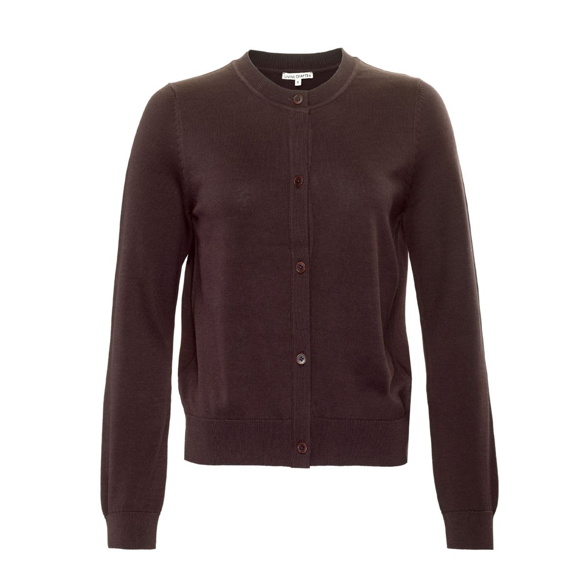 Klassische Feinstrickjacke aus Bio-Baumwolle