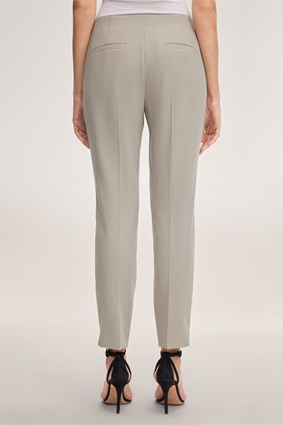 Marc Cain Greige Crêpe Anzughose mit Bügelfalten