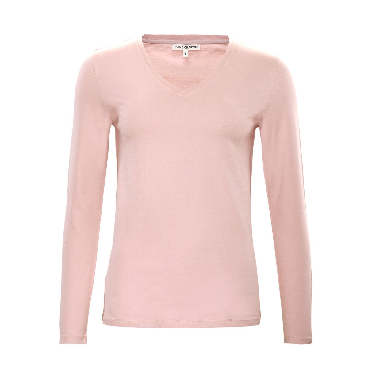 Klassisches Langarmshirt mit V-Ausschnitt