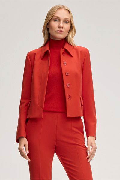 Emilia Lay Kurze Blazerjacke in Rot aus Soft Doppio Qualität