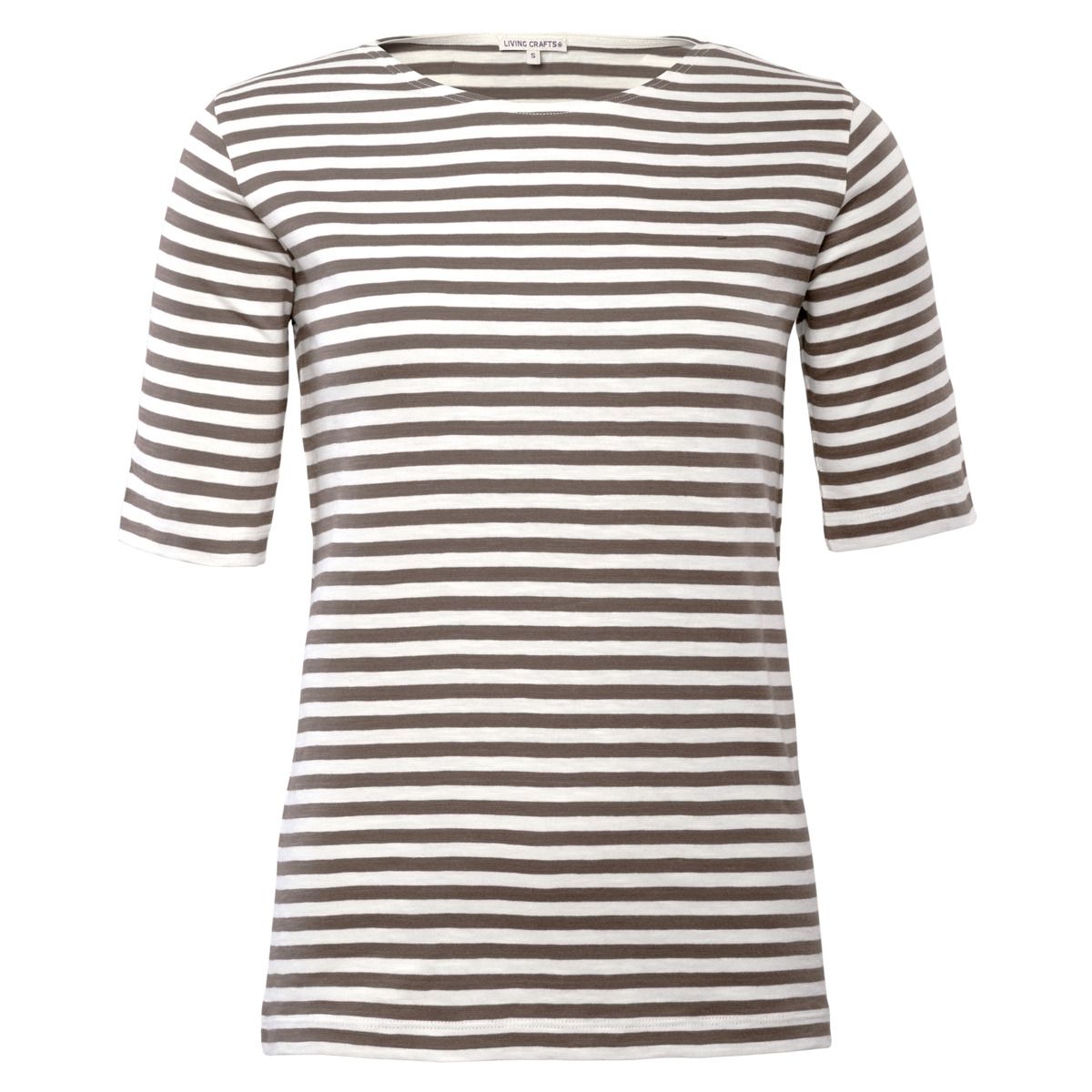 Gestreiftes Breton Baumwoll Langarmshirt