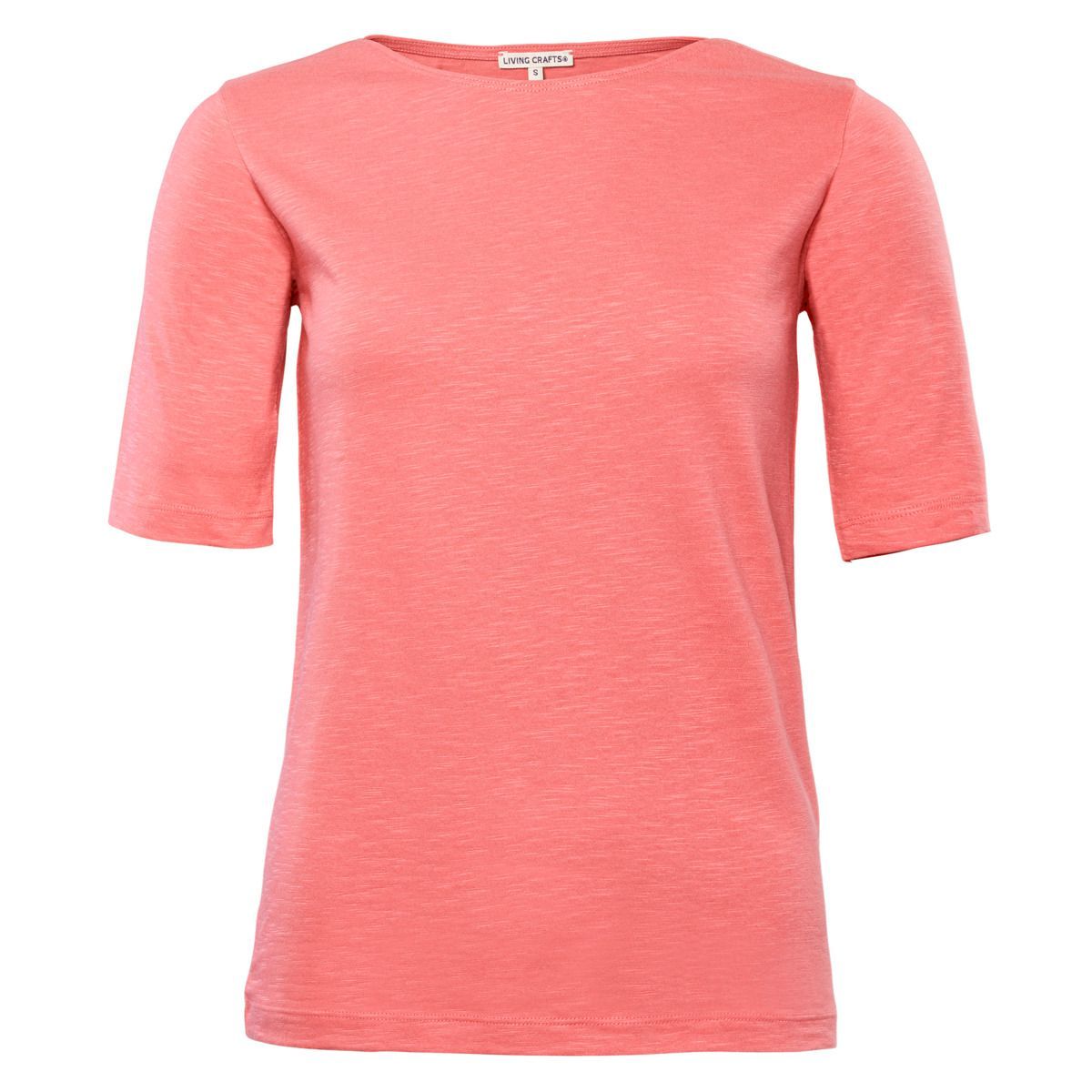 Klassisches Baumwoll-T-Shirt mit U-Boot-Ausschnitt