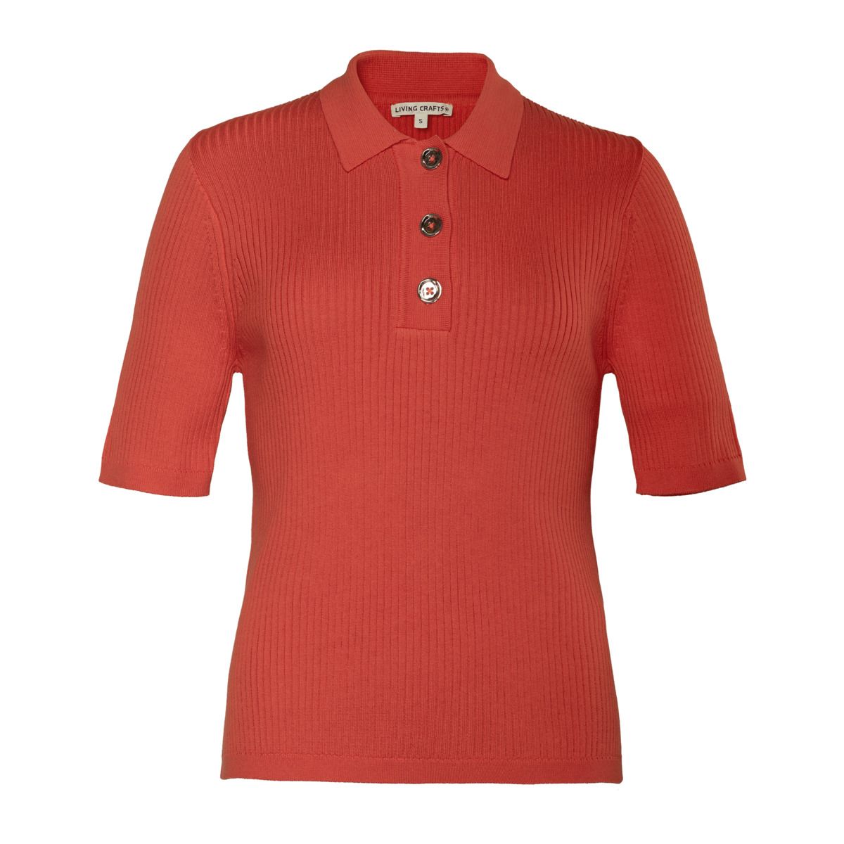 Geripptes Polo-Shirt aus Bio-Baumwolle