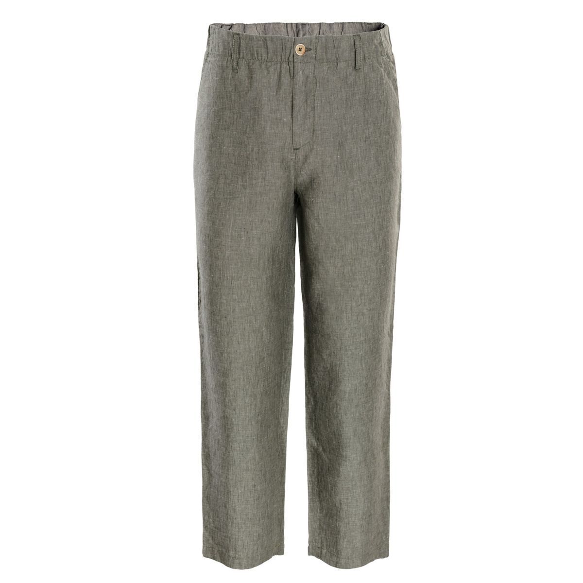 Herren Leinenhose, lässig, Cropped-Stil