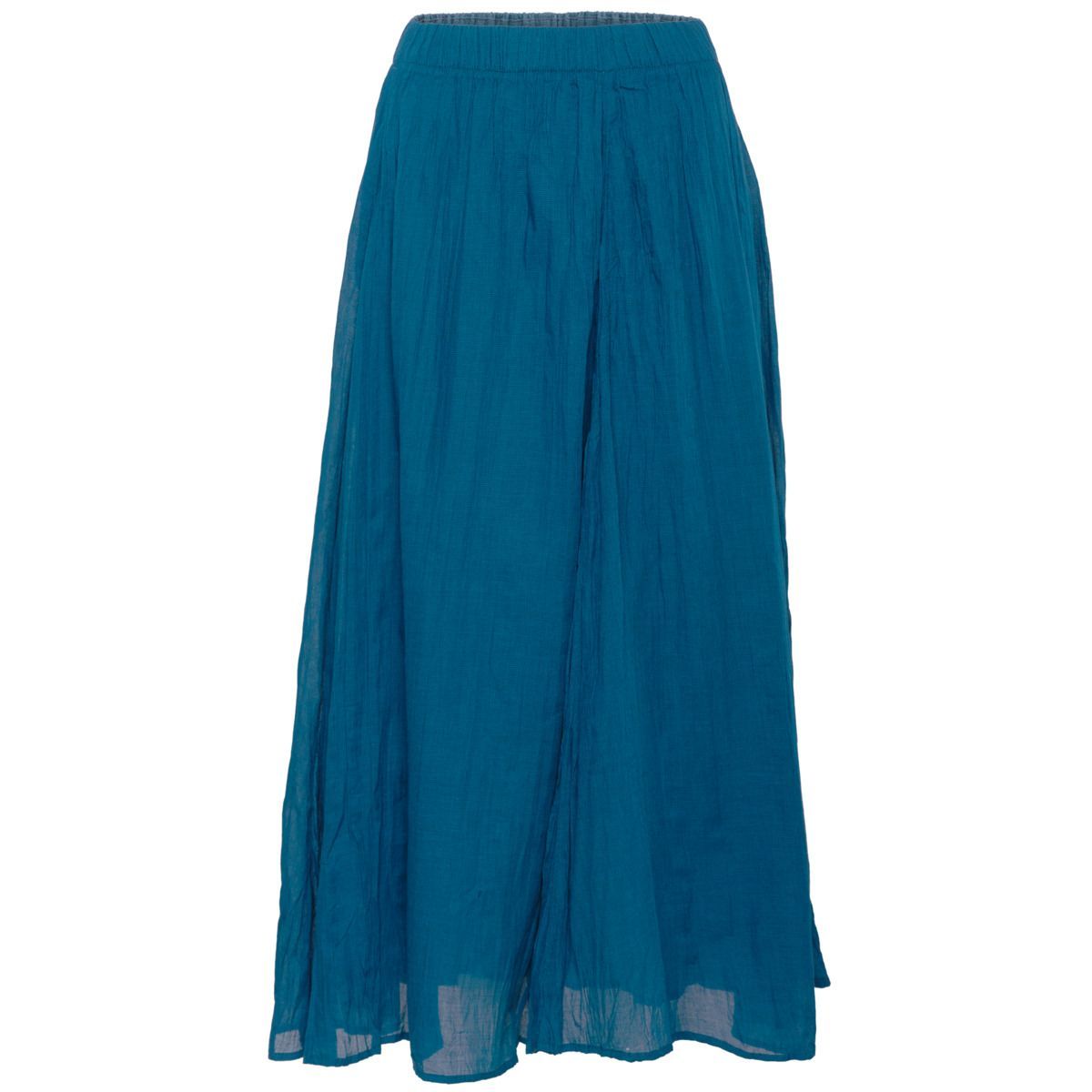 Fließender Maxi-Rock aus Baumwollgaze mit Gummibund