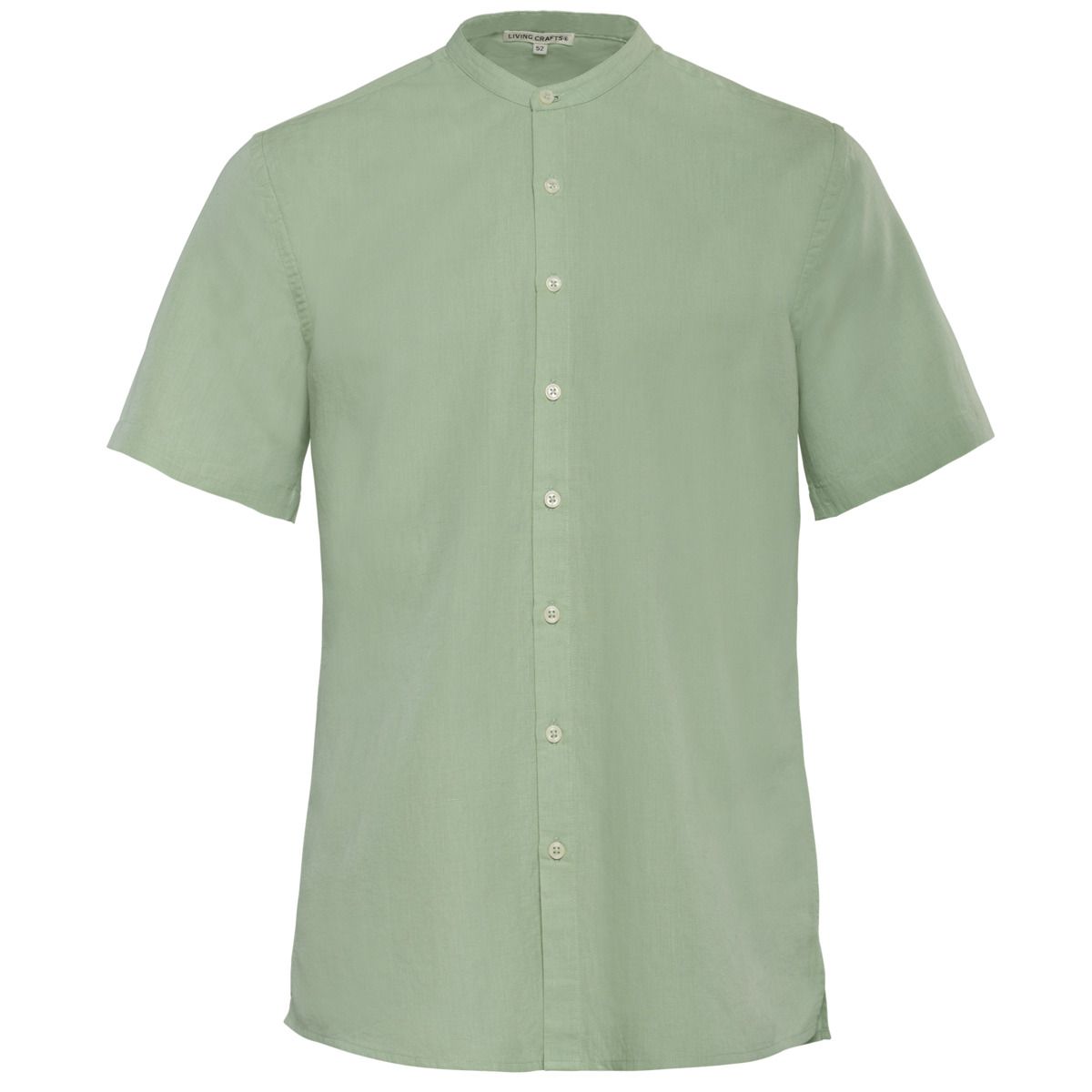 Kurzarmhemd mit Mandarin-Kragen