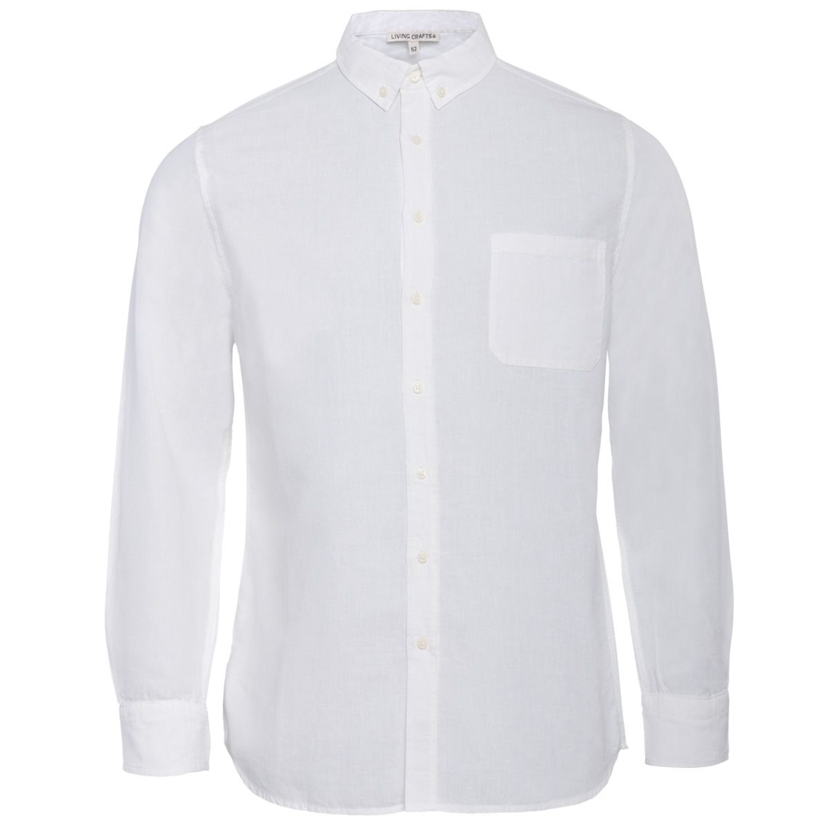 Klassisches Button-Down-Hemd aus Leinenmischung