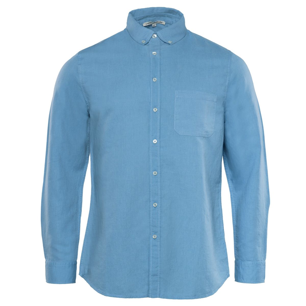 Button-Down-Hemd aus Leinenmischung