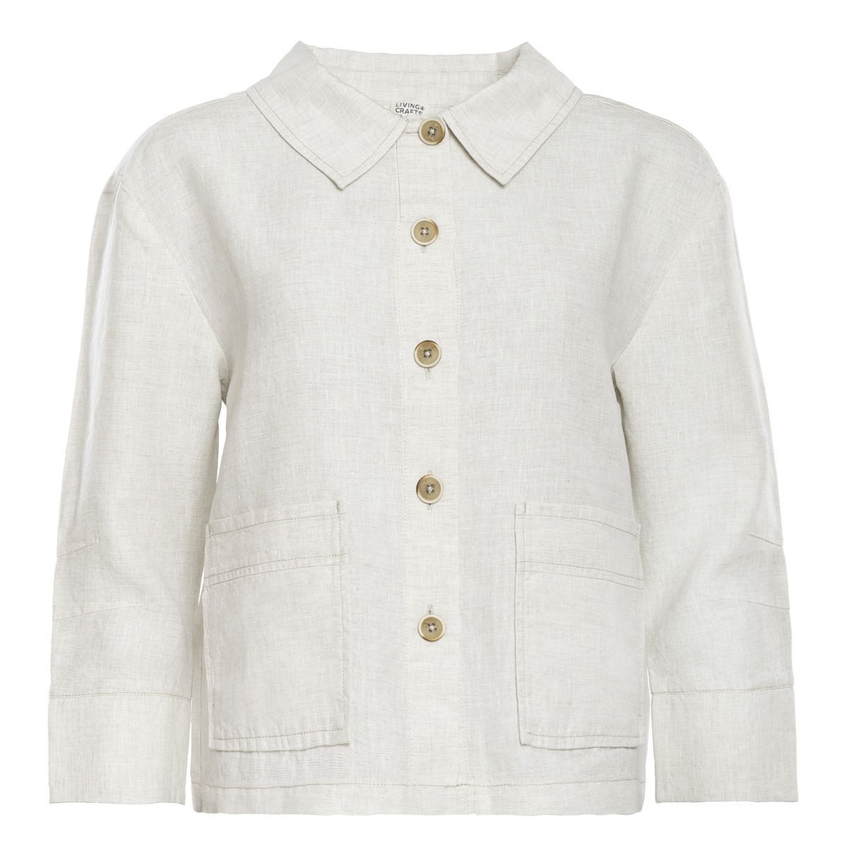 Leichte Leinenjacke mit Taschen