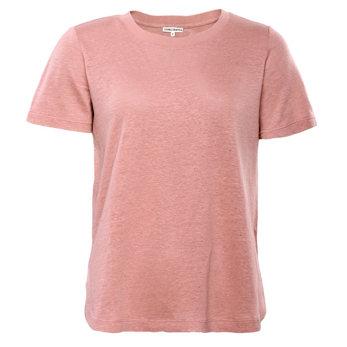 Klassisches Leinen T-Shirt mit Rundhalsausschnitt