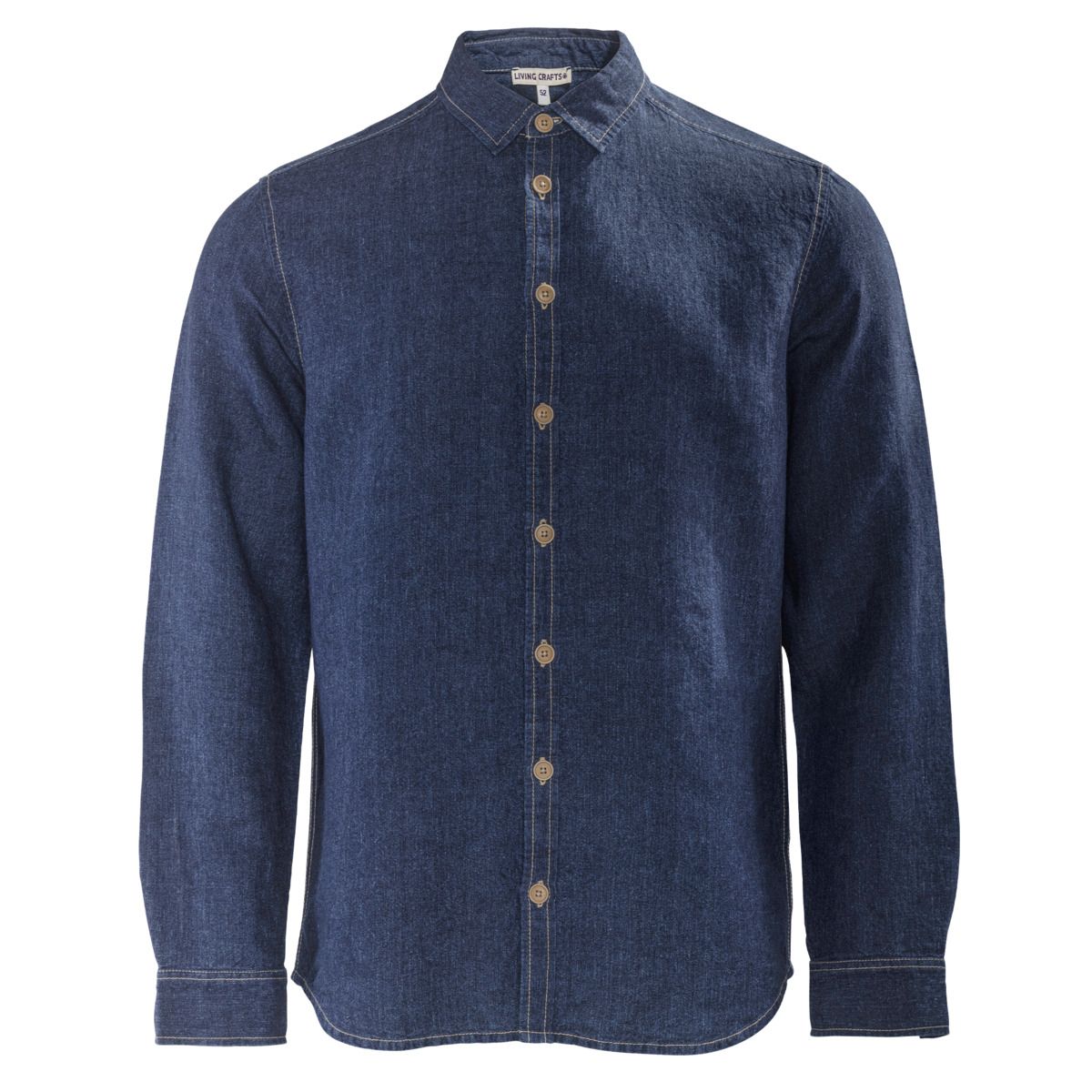 Leinen-Button-Down mit Kontrastnähten