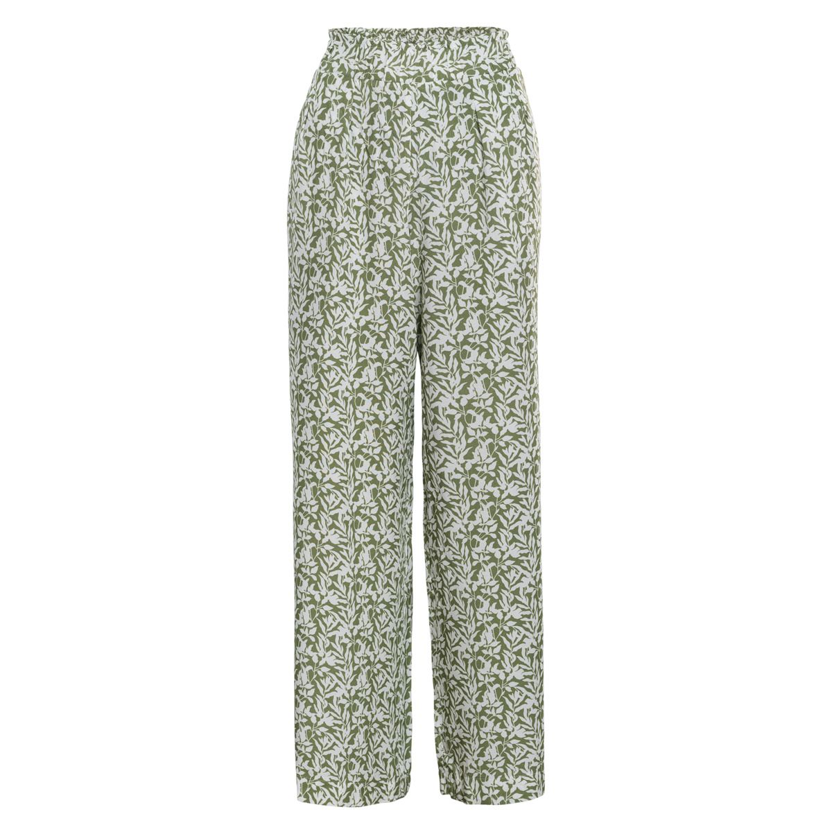 Gemusterte Palazzo-Hose mit weitem Bein