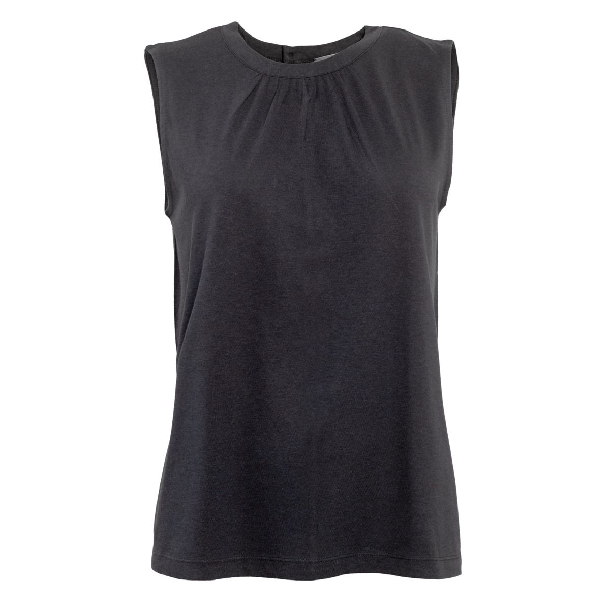Ärmelloses, locker geschnittenes Top aus Bio-Baumwollmischung