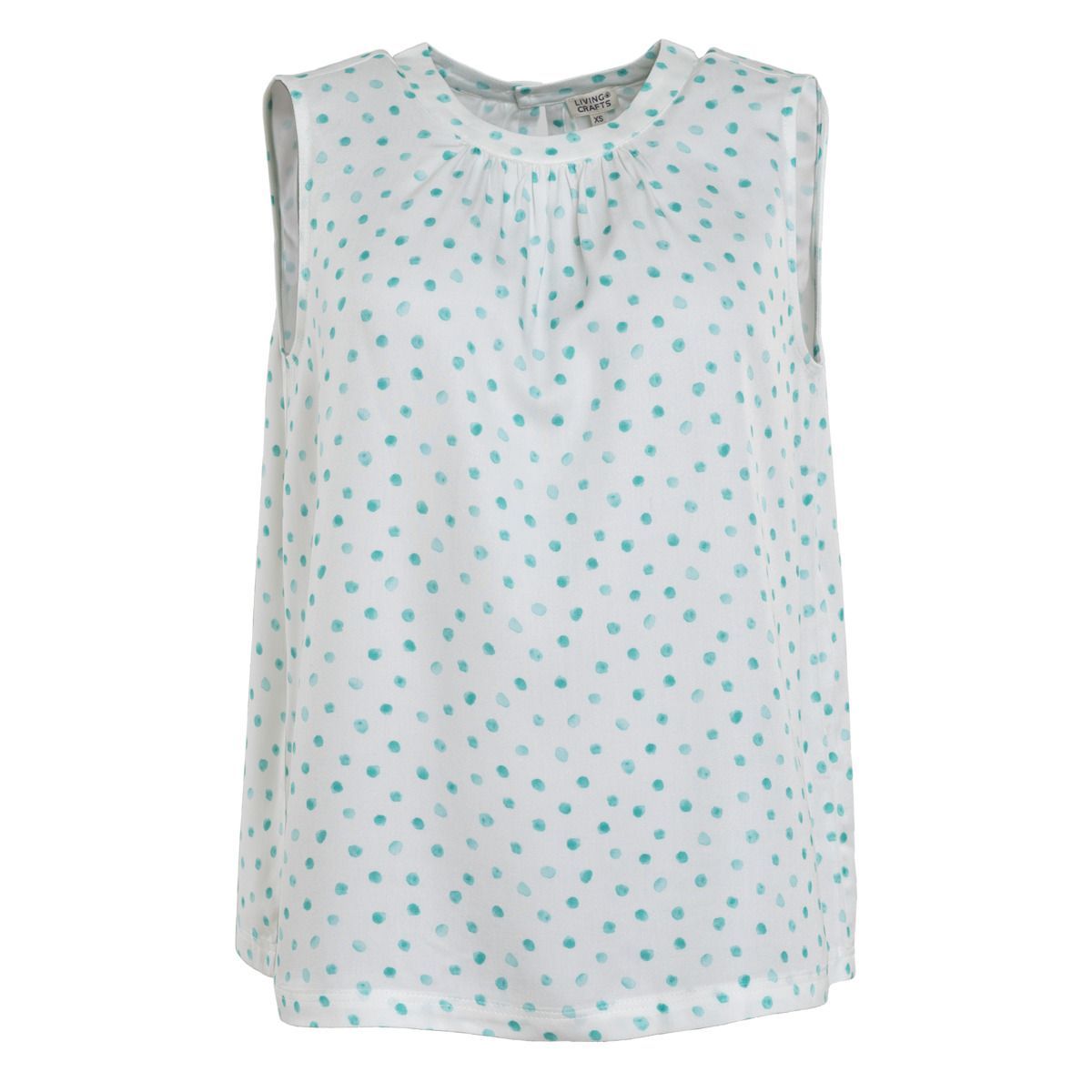 Ärmellose Tupfenbluse Ecovero Viskose