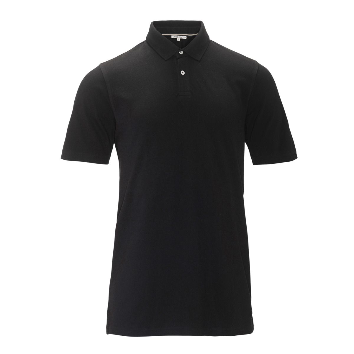 Klassisches schwarzes Piqué-Polo-Shirt aus Baumwollmischung