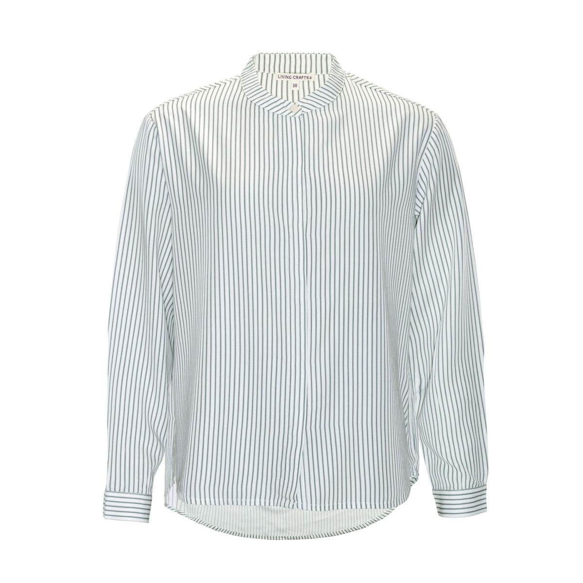 Gestreifte Lyocell Langarm Bluse