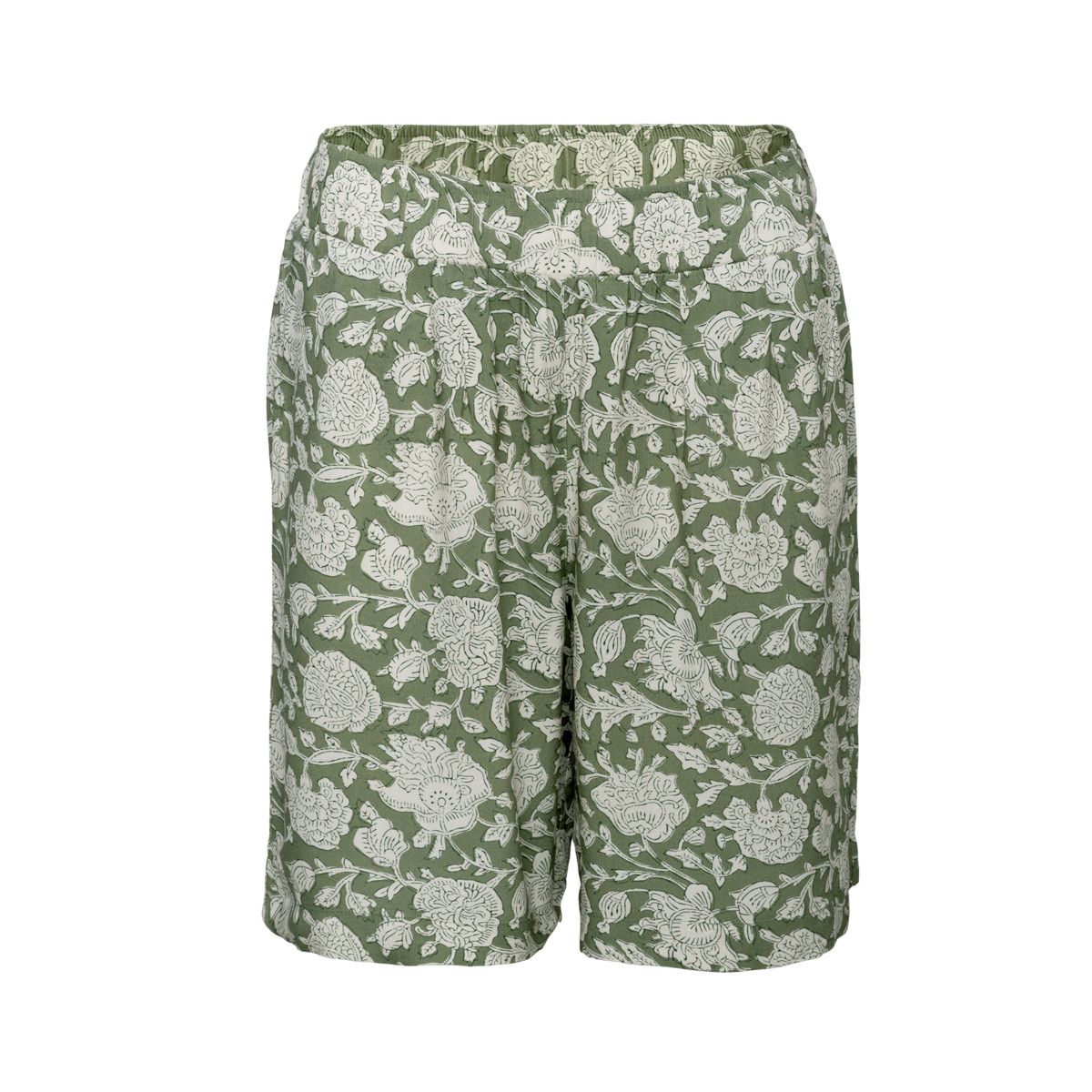 Shorts aus Viskosemischung mit Blumendruck