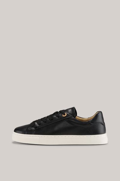 Joop! Tinta Coralie Schwarze Leder-Sneakers mit weißer Sohle Unisex