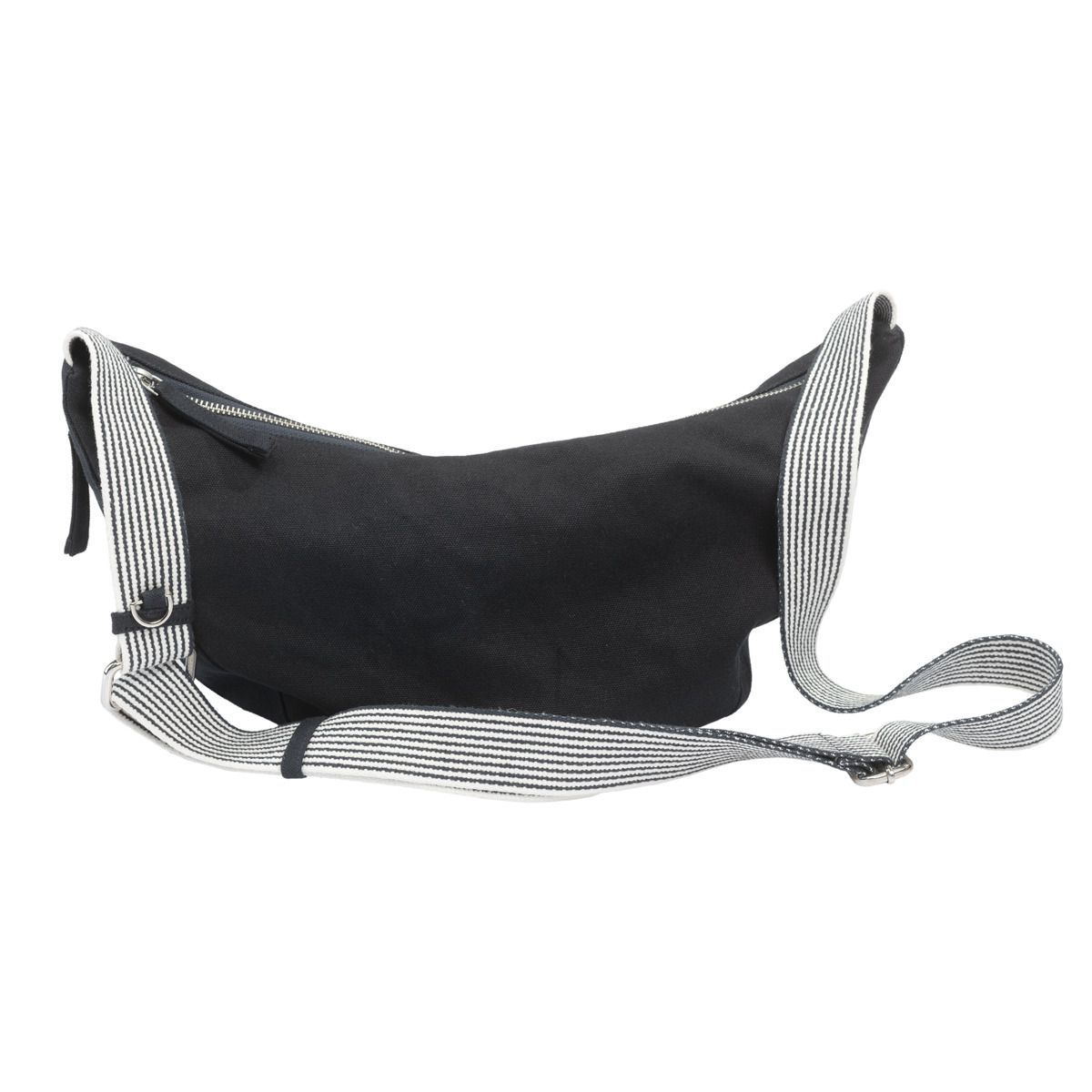 Canvas Umhängetasche mit gestreiftem Gurt