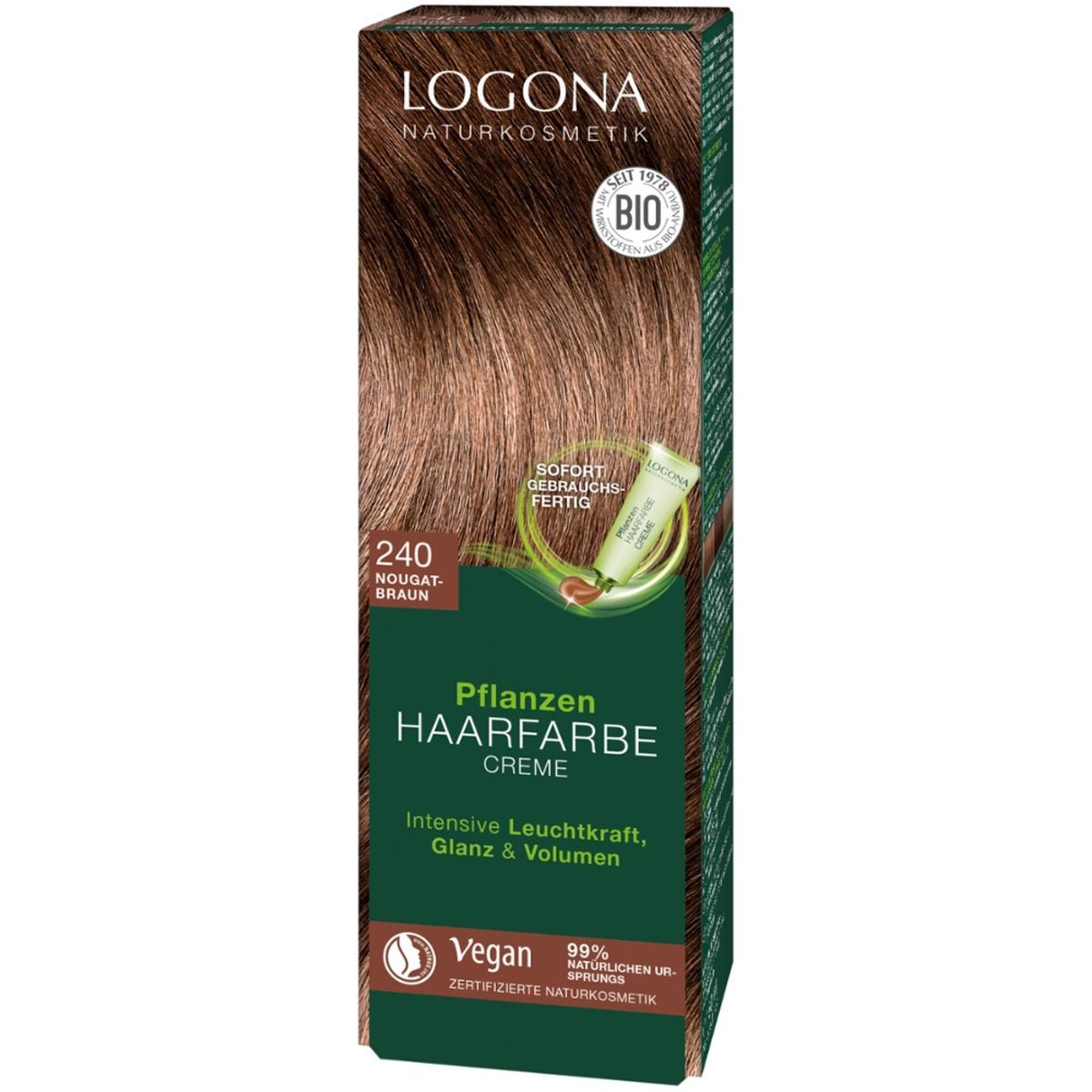 Nougatbraune Haarfarben-Creme