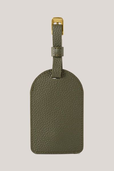 Kofferanhänger aus genarbtem Leder