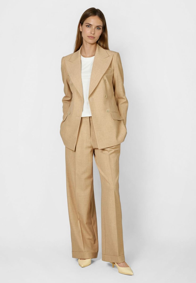 Bundfaltenhose mit Aufschlag