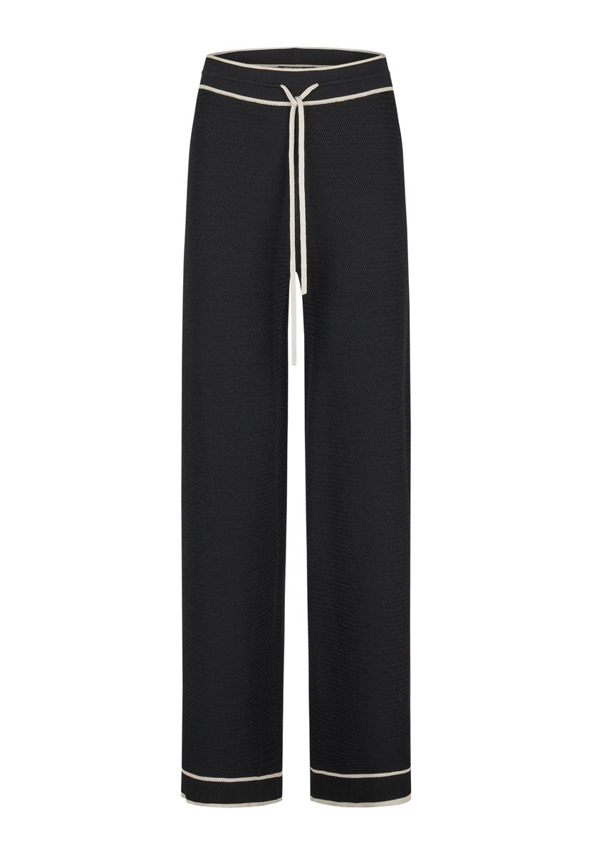 Strickhose mit Kontrastkanten