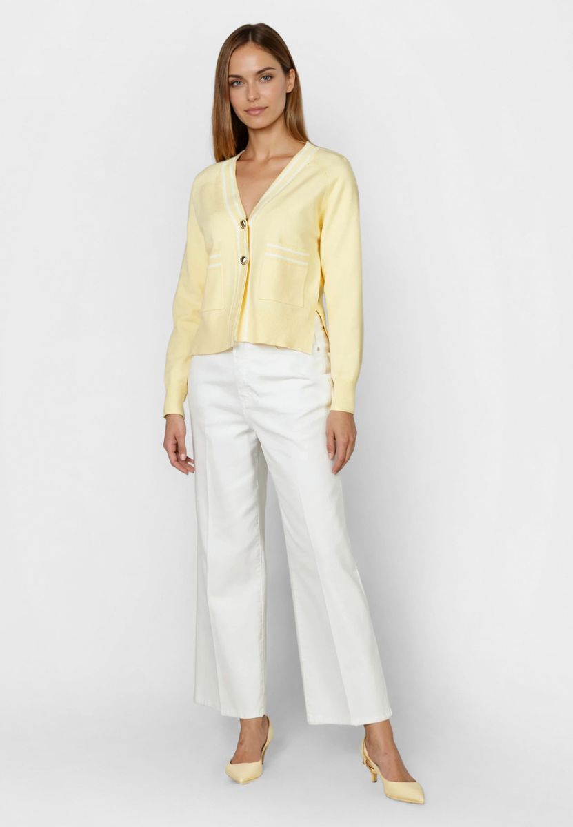 Verkürzte Jeans mit Straight Fit