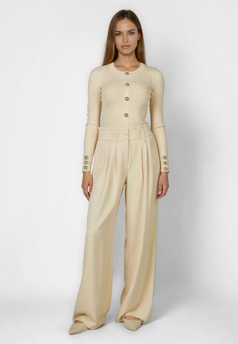 Bundfaltenhose aus weich fallendem Stoff