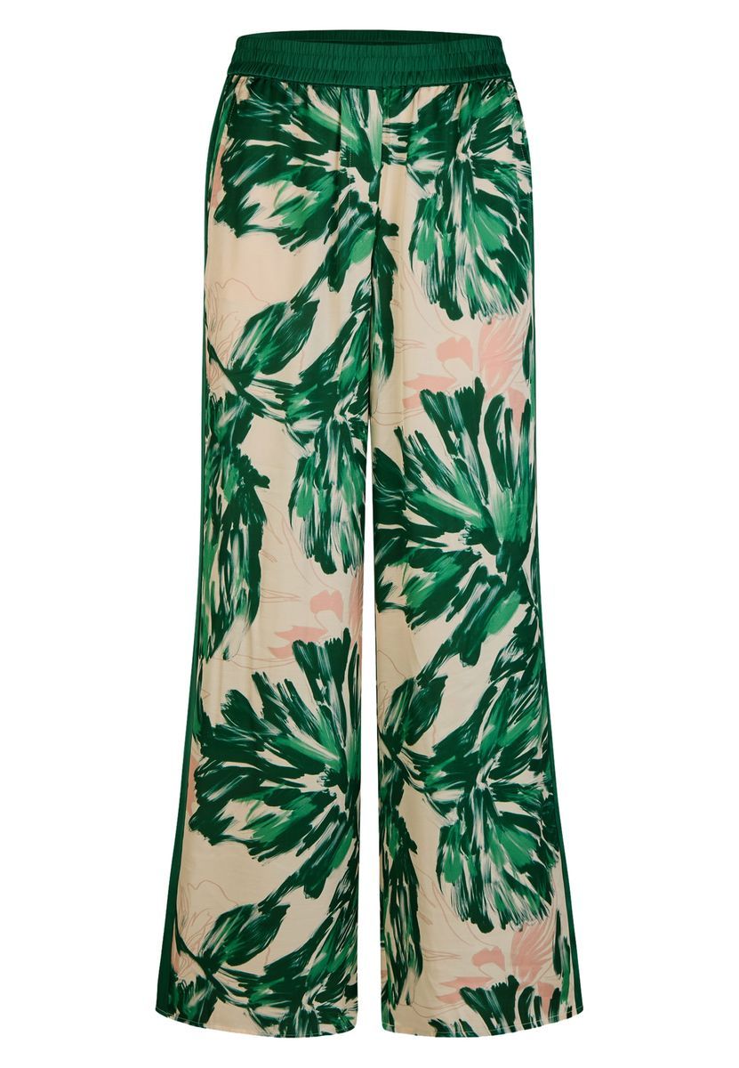 Pyjamahose mit grünem Print