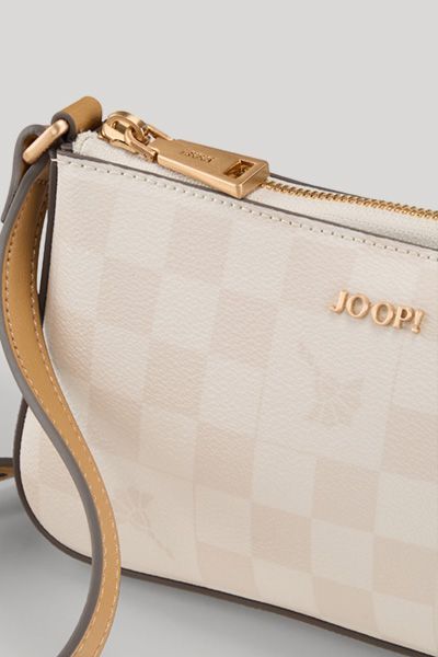 JOOP! Cortina Piazza Eunike Schultertasche in Ecru Schachbrettmuster