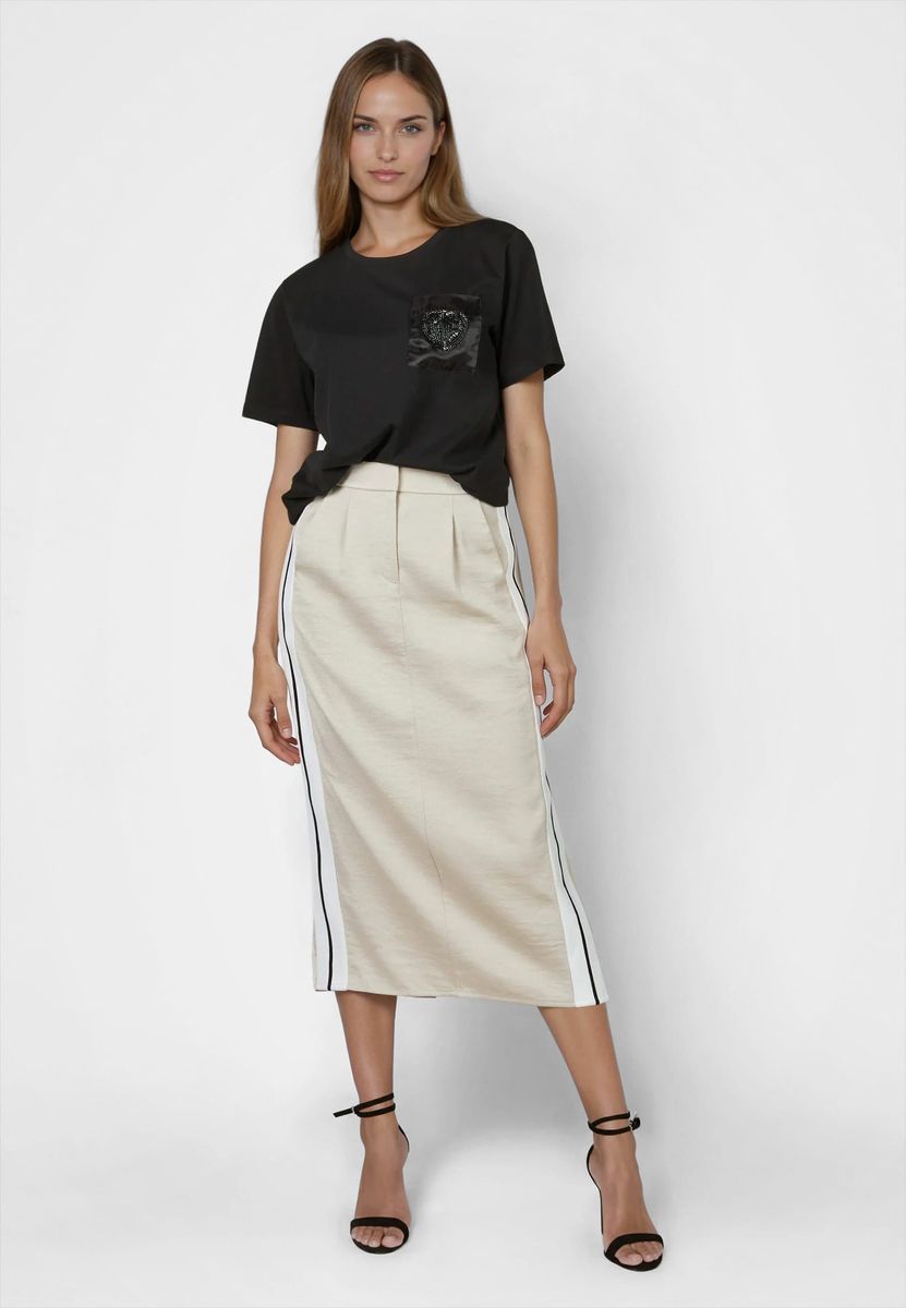 Rock mit Seitenstreifen