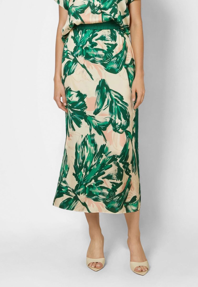 Rock mit grünem Print