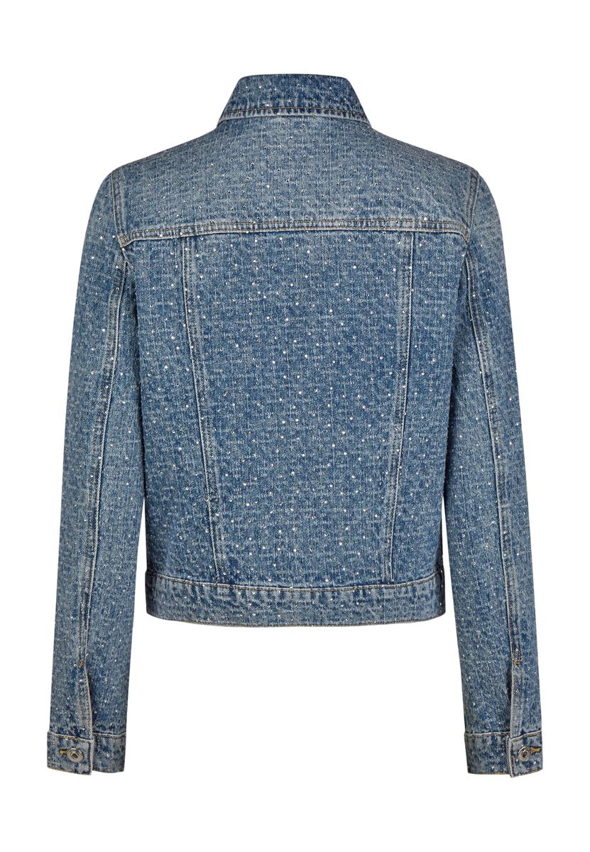 Jeansjacke mit Drop Needle Muster