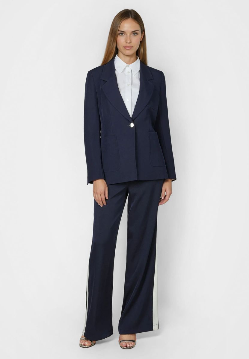 Blazer mit sportivem Stepp